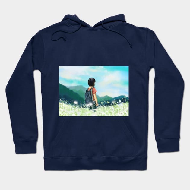 Solo Traveller Hoodie by Puja's Art Store